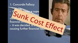 Sunk Cost Effect... a strong psychological effect