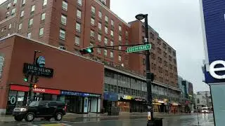 Spring Garden Road, Halifax NS | Walking in The Rain  (Umbrella Binaural 3D Rain Sounds) HD