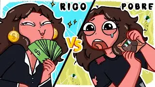 MATERIAL DE RICO vs MATERIAL DE POBRE - Aquarela