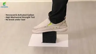 Honeycomb Activated Carbon Strength Test | No Breakage Under Foot Pressure