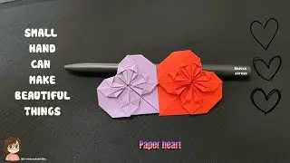 Small Hands Can Make Beautiful Things #2 | A Purple Paper Heart |5-min break with Mia#creativebreak