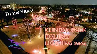 Clinton Park Holiday Light Show 2025 | Drone View