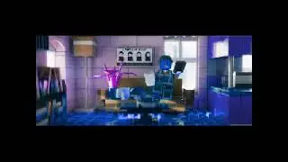 The Lego Movie Emmet takes a shower & wear clothes in lost effect