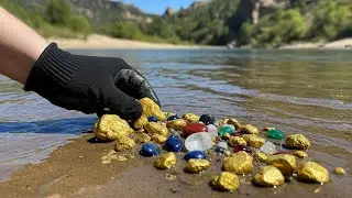 Billion Dollar : a boy picks up a giant snail, revealing the magnificent opening of a pearl.