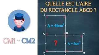 Quelle est l'aire du rectangle ABCD ? - CM1 CM2 - Petits Savants