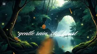 Gentle rain, still heart, relaxing music.