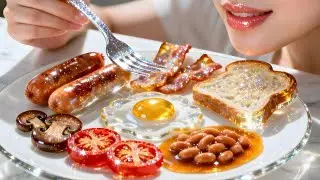 UK's Iconic Full English Breakfast ...But Completely Out of Glass UK 🇬🇧