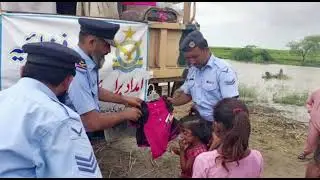 PAKISTAN AIR FORCE DISTRIBUTES 02 MONTHS RATION AMONGST FLOOD AFFECTEES