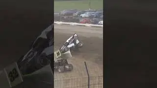 Sprint car flip at Wilmot Raceway. #racing #sprintcarracing #sprintcar #racing #sprints #crash