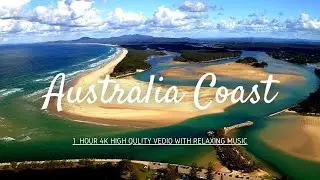 [Aurora Music] Australia Coast 4K Drone video |  Romantic music  | 55 min.