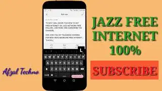 Jazz free internet | Mobilink Free Net Code | Free Internet New Gift 2021 | Afzal Techno