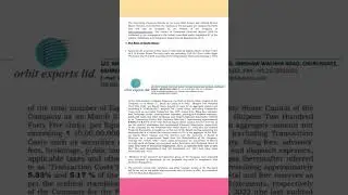 orbit exports Ltd share latest news | buyback update