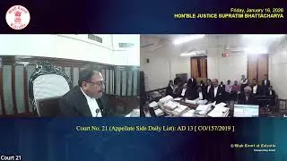 16 January 2026 | Court No. 21 | Live Streaming of the Court proceedings.