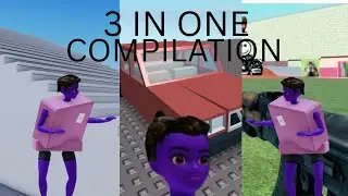 Skipbob 3 in one video!!!! (Ragdoll) (cars) ( Gmod roblox)