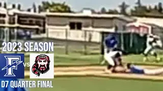 Fillmore Flashes at Artesia Pioneers, CIF D7 Quarter final baseball highlights. 5-12-23
