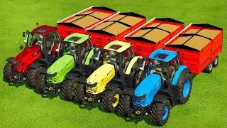 LOAD & TRANSPORT BUILDING MATERIALS WITH NEW HOLLAND LOADERS - Farming Simulator22