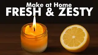 DIY lemon🍋Candle for Amazing Home Fragrance | Fresh & Natural Room Freshener Hack😱#diy #candle