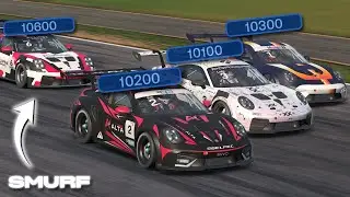Four 10.000 iRating Drivers want to Win this race (one Smurf)
