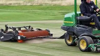 Sweep-N-Fill Topdressing Brush in Action