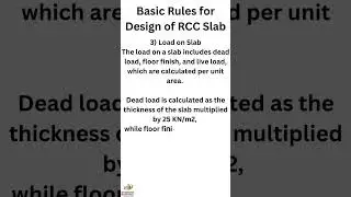 RCC Slab design, Basic rules for RCC slab design, Part 3 Which types of loads on slab #construction