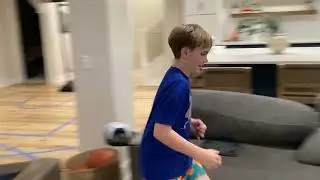 Mini basketball game intense!!! (Watch till end)