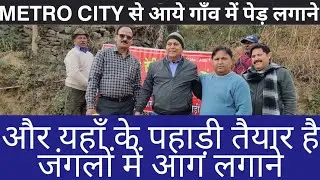 शहर से गाँव आये पेड़ लगाने //उत्तराखंड के जंगल आग से धधक रहे हैँ //HimalayanJogee 