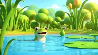 Baby Frog Followed the Bouncy Raindrop 🐸💧 | Funny Toddler Song | Kids Rhymes
