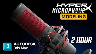 3D Modeling Tutorial | HyperX QuadCast S Microphone | 3ds Max