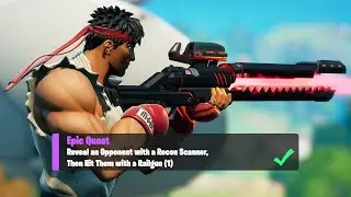 Fortnite - Epic Quest - Reveal An Opponent With A Recon Scanner, Then Hit Them With a Rail Gun