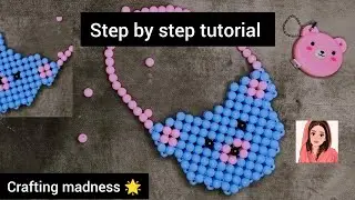 How to make a bear beaded bag | beaded bag for kids | easy beaded bag | bear bag