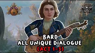 Bard Class All Unique Dialogue [Baldur's Gate 3]