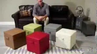 Tova Faux Leather Storage Ottoman - Product Review Video