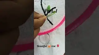 Hand Embroidery Rose Flower 🌹 | Easy Rose Stitch for Beginners | Voice Over
