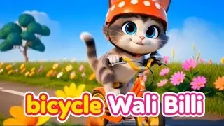 Cycle Wali Billi 🐱🚲 | Funny Kids Song | Hindi Cartoon PoemBilli Chali Cycle Chalane 🚲🐱 