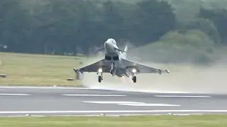 Eurofighter EF-2000 Typhoon FGR4 Royal Air Force RAF Takeoff and Landing RIAT Fairford AirShow 2019