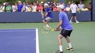 Bob and Mike Bryan Forehand and Backhand  - 2013 Cincinnati Open