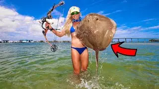 Unexpected Results! Giant Florida Stingray Catch & Cook