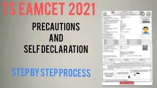 TS Emcet 2021 precautions ,   understanding  and self declaration form