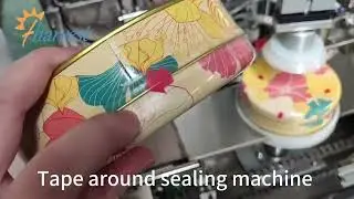 Automatic Tape Around Sealing Machine , Tin Box Taping Sealing Machine , Biscuit box Tape Sealer
