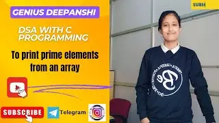 To print prime elements from an array in C Programming