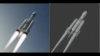GSLV mark II launch animation | Blender 2.81 eevee