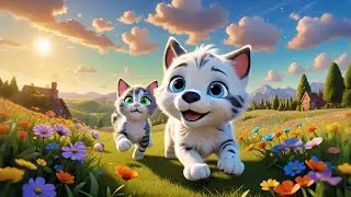 Two Laughing Kittens Play Peekaboo | Fun Cat Song for Kids | Nursery Rhymes and Baby Songs