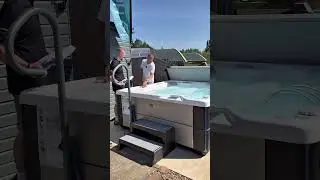 Join us in testing the HotSpring Highlife Aria Hot Tub!💧#hottub #hottubs #outdoorliving #jacuzzi