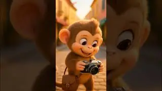 🐵 Baby Monkey&rsquo;s First Photo Adventure | 3D Pixar-Style Short Film 📸✨