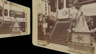 Feeding the Doves, Wanamaker's, Philadelphia ~1880 (VR 3D still-image)