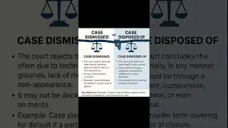 Case dismissed vs case dispose of|#shorts #lawshorts #civillaw #criminallaw #indianlaw #law