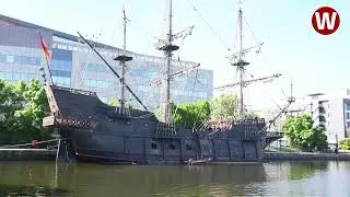 Massive ship that looks straight out of a pirate story docks in Cardiff Bay