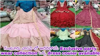 Exclusive Georgette Crop tops/ Long Dress party wear collections