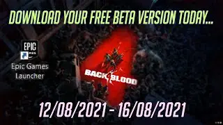 BACK4BLOOD. DOWNLOAD BETA FOR FREE (epic launcher)2021. GAMEPLAY