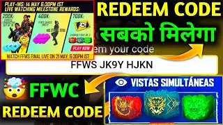 Free Fire FFWC Redeem Code Today 13 May 2022 | New Redeem Code Today | Redeem Code Free Fire